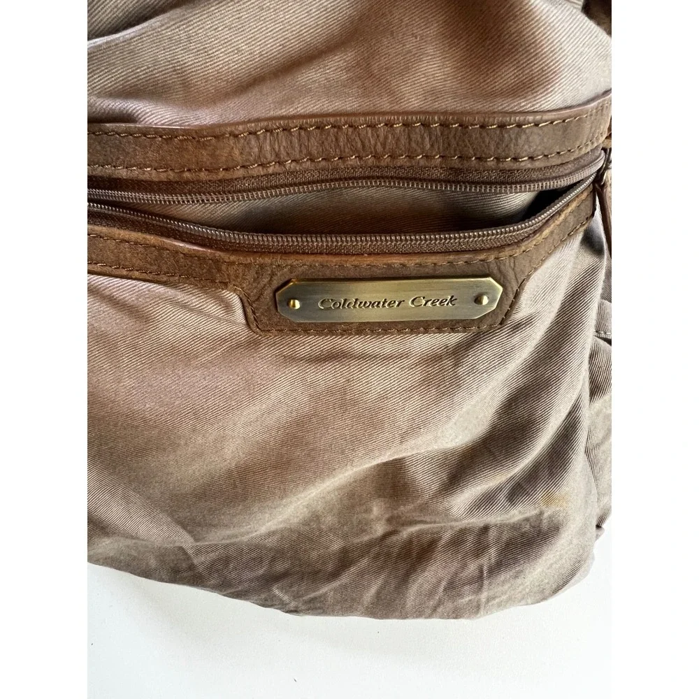 Coldwater Creek Brown‎ Leather Bucket Bag Shoulder Bag Everyday Purse